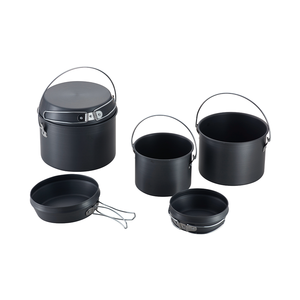 Hot Selling Aluminum Portable <b>Nonstick</b> Picnic Camping Cookware Outdoor Camping Pots and <b>Pans</b> Set - Product Image 1