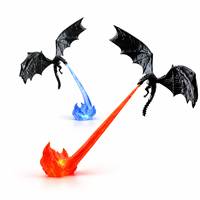 Veilleuse LED Dragon Noir USB à Activation Sonore, Ornement Gothique Médiéval, Cadeau Fantastique, Décoration de Chambre
