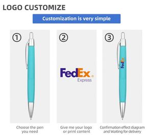 Bolígrafo de Plástico RTS, Bolígrafo Económico de Plástico con Recubrimiento de Goma para Hotel, con Impresión de Logotipo Personalizado - Product Image 6