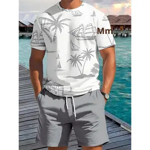 2025 nuova versione <span class=keywords><strong>abbigliamento</strong></span> Casual da uomo giovane e alla moda estate sport all'aria aperta abiti larghi in tessuto a maglia caldo - Product Image 3