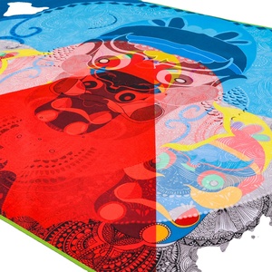 Serviette de plage imprimée par Digital de séchage rapide écologique de Microfiber avec le sac de voyage - Product Image 4