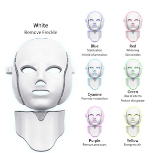 7 couleurs beauté thérapie LED <span class=keywords><strong>masque</strong></span> facial lumière soins de la peau rides élimination de l'acné visage cou LED <span class=keywords><strong>masque</strong></span> facial - Product Image 1