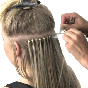 Extensiones de Cabello Humano Micro Link, Cabello Indio Remy, Trama Simple, Doble Trama, Color Rubio Natural - Product Image 1