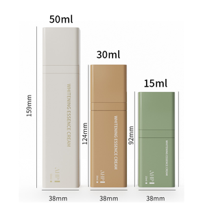 Bouteille sans air personnalisée rotative dégradée <span class=keywords><strong>Lotion</strong></span> en plastique givrée résistante 15ml 30ml 50ml bouteille de luxe à pompe sans air avec pompe - Product Image 3