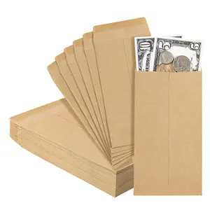 Оптовая продажа, толстые конверты из крафт-бумаги, конверты для денег, конверты небольшого размера для монет