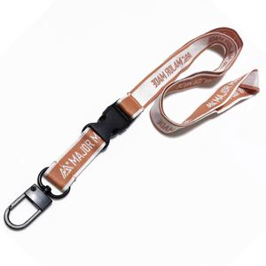 Professional Custom Woven / Embroidered Logo Neck Lanyard Plastic Breakaway <b>Clips</b> Detachable Jacquard Lanyard - Product Image 2
