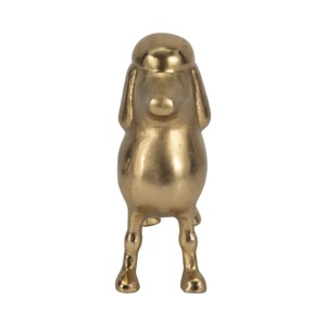 Statua Moderna di Barboncino, Figurina Decorativa in Metallo, Scultura Ornamentale per Mensole e Tavolini da Caffè - Product Image 3