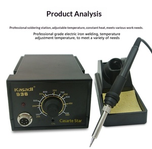Station de soudage numérique 60W ESD avec écran LCD et température contrôlée, <span class=keywords><strong>fer</strong></span> à <span class=keywords><strong>souder</strong></span> réglable avec chauffage en céramique, fabriqué en Chine - Product Image 6