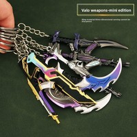 Valorante 9CM porte-clés en métal ornements d'arme pendentifs de sac d'école cadeaux pour garçons jouets en gros et cadeaux promotionnels