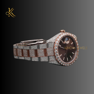 นาฬิกาเพชรมอยส์ซอไนต์หรูหราสำหรับผู้หญิงที่เปล่งประกายเหนือกาลเวลาและงานฝีมืออันประณีต - Product Image 4