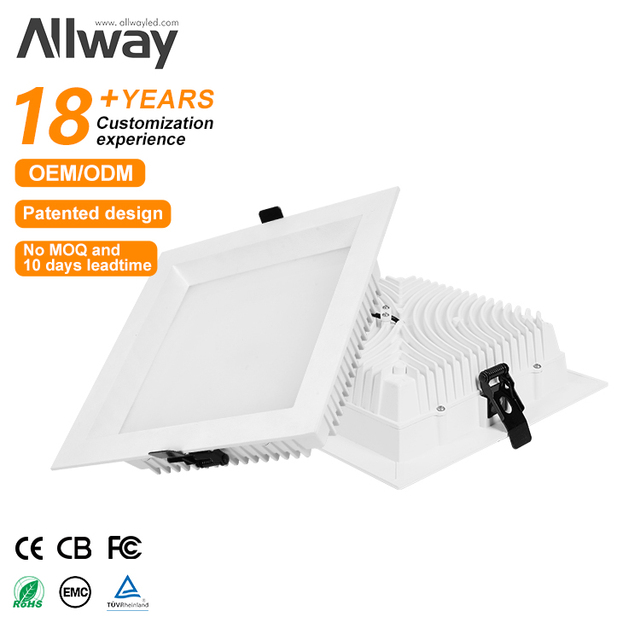 Newest Design Square Recessed Downlight Frame SKD LED Ceiling Downlights