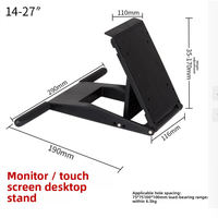 Soporte de Escritorio para Monitor Individual para Pantalla de Computadora Portátil de hasta 27 Pulgadas, Soporte de Monitor Portátil de Aluminio