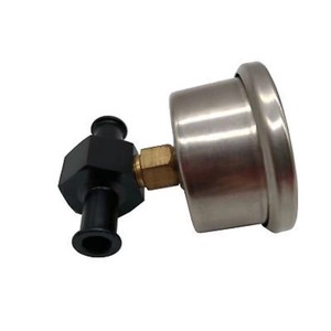 Manomètre de pression de carburant 0-100 PSI, analogique, rouge, en aluminium, avec raccord en T pour tuyau, pour usage en course - Product Image 5