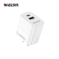 Chargeur portable rapide WISESIR 20W GaN PD en forme de glaçon Type-C pour téléphones et tablettes avec protection OTP, efficacité de 92%
