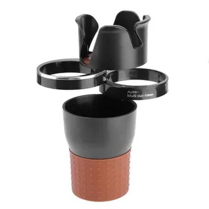 Portabicchieri multifunzionale per auto <span class=keywords><strong>4</strong></span> in 1 supporti per contenitori di stoccaggio montati su veicolo regolabili con rotazione a 360 per Smartphone - Product Image 1