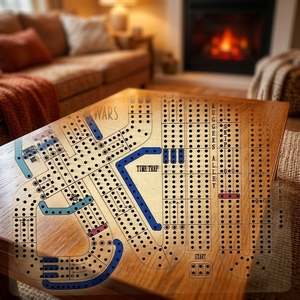 Juego de Mesa de Cribbage de Madera, Juego de Mesa Clásico para la Noche, para Familias, con Compartimento de Almacenamiento Integrado - Product Image 5