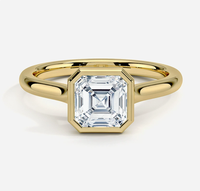 Ensemble de bijoux en moissanite taille Asscher 2 carats en argent sterling 925, boucles d'oreilles et collier en moissanite, vente en gros
