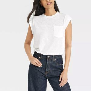 Camiseta de Manga Corta Lisa Personalizada para Mujer, Nueva Llegada - Product Image 5