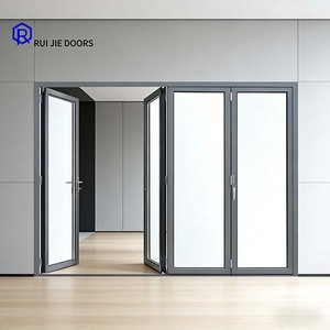 Portes coulissantes pliantes <span class=keywords><strong>en</strong></span> aluminium et verre à <span class=keywords><strong>prix</strong></span> <span class=keywords><strong>d</strong></span>'usine, personnalisables - Product Image 3
