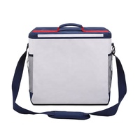 Sac isotherme réutilisable en tissu de coton 30L, étanche, de qualité alimentaire, avec poignée de transport et bandoulière réglable et amovible, compartiment avant
