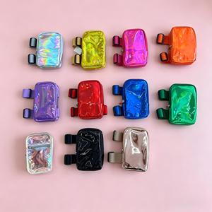 Sac de cuisse holographique en PU de 8 pouces, étanche, avec sangle élastique réglable, sacoche de jambe brillante laser pour femme, idéal pour le carnaval - Product Image 4