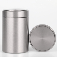 Boîtes rondes en métal hermétiques de 80g mini-paquet de 30g avec bouchons intérieurs et couvercles pour café et thé matcha pour boissons