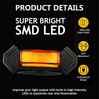Kit d'éclairage LED pour Grille avant, haute luminosité, accessoires d'éclairage extérieur ambre, 4 pièces