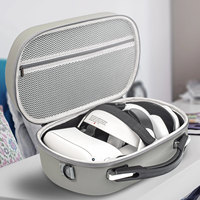 Étui de transport rigide portable pour lunettes VR, grand rangement, voyage, portable, en PU EVA, avec poignée, pour META QST 3 VR Quest 3