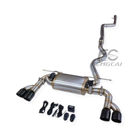 Échappement Valvetronic Catback pour BMW 340i F30 F31 F34 2015-2018 B58, échappement en acier inoxydable, tuyaux d'échappement, silencieux avec embouts noirs