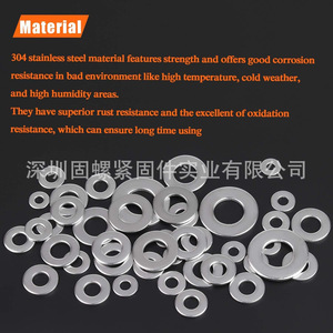 304 Stainless Steel Flat Washers Assortment Kit 270pcs American Standard Sizes for Mechanical Use - Product Image 4
