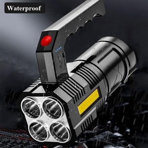 ไฟฉายมือถือแบบชาร์จ USB พร้อมจอแสดงผลพลังงาน ไฟด้านข้างแบบ COB สำหรับตั้งแคมป์กลางแจ้ง ไฟ LED แรงสูงอเนกประสงค์ - Product Image 4