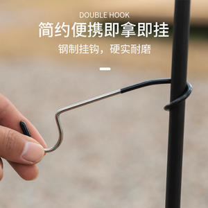 ตะขอแขวนไฟแคมป์ปิ้งกลางแจ้งแบบซุปเปอร์มินิ สแตนเลส รูปตัว S พกพาสะดวก ขนาด 14x3 ซม. สีดำ - Product Image 3
