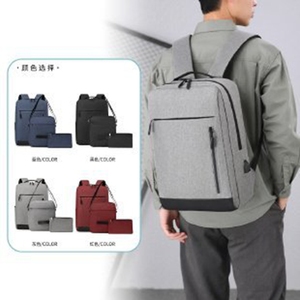 Hy198 <span class=keywords><strong>2025</strong></span> New 3Pcs Thể Thao Giản Dị Ngoài Trời Unisex Thời Trang Máy Tính Xách Tay Ba Lô Không Thấm Nước Với USB Tính Năng Ba Lô - Product Image 3