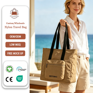 Bolsa de Viaje Reutilizable con Logotipo Personalizado, Ecológica, de Nailon Impermeable de Primera Calidad, Amplia, para Equipaje de Mano, con Ruedas - Product Image 1
