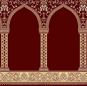 Chất lượng cao hiện đại xù xì Fluffy nghệ thuật hoa Thảm Jacquard <span class=keywords><strong>Polyester</strong></span> Runner Thảm xe hồi giáo nhà thờ hồi giáo cầu nguyện phòng thảm - Product Image 3