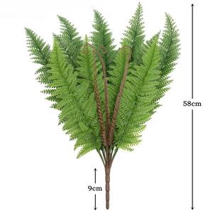 Arbustos verdes de helecho Boston de plástico de alta simulación, plantas tropicales artificiales, tacto Natural respetuoso con el medio ambiente para - Product Image 3