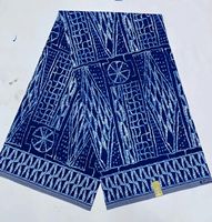 Tissu en laine imprimé africain en gros |   Tissu sergé en cire véritable à motif batik pour sacs, textiles de maison et vêtements