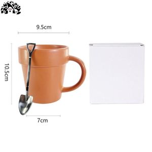 แก้วกาแฟเซรามิกแบบกำหนดเองจากโรงงาน ขนาด 350 มล. แก้วพอร์ซเลนสำหรับคนรักการปลูกต้นไม้ แก้วนมแบบพกพาสำหรับการเดินทาง - Product Image 6