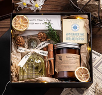 Bougie artisanale en cire de soja de haute qualité, pot en verre, lumière jaune, décoration de maison de luxe personnalisée, coffret cadeau