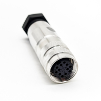 Conector M16 de 12 Pines, Macho y Hembra, Conector Circular DIN, Cable de 12 Pines