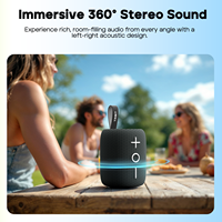 Speaker Portabel Tribit StormBox Mini+ dengan Lampu LED RGB Mini, Tahan Air IPX7 untuk Pesta Luar Ruangan dan Penggunaan di Rumah