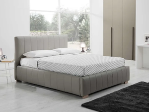 Lit moderne Letti avec espace de rangement, sommier à lattes, revêtement en velours, cadre en bois, système de levage à gaz, tête de lit rembourrée, respectueux de l'environnement - Product Image 5