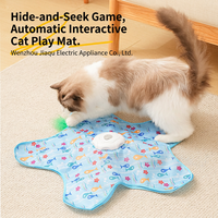 Jouet chat automatique rotatif tapis teaser electrique interactif motif couverture chasse rechargeable Type-C chats interieur