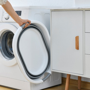 Novità 2024: Cesto per Bucato Pieghevole Ecologico in Plastica, <span class=keywords><strong>Salvaspazio</strong></span>, con Manico, Colore Personalizzabile, Multifunzionale - Product Image 4