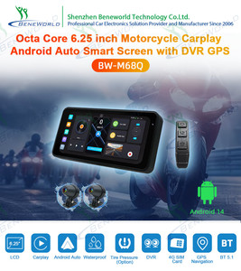 Mô hình mới 6.25 inch xách tay moto màn hình Android 14 hệ thống GPS màu xanh răng Navigation IPX7 không thấm nước thông minh Moto máy ảnh Carplay - Product Image 2