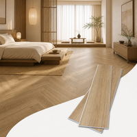 Prix de gros – Revêtement de sol SPC à texture bois chevrons, 100 % matériaux vierges, anti-rayures, pose rapide, pour centres commerciaux