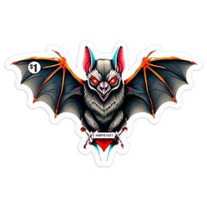Billets de jeu à gratter « Chauves-souris effrayantes » : Gagnez gros ! Conception personnalisée, papier gris, tailles sur mesure, impression numérique pour Halloween aux États-Unis - Product Image 2