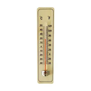 Household Garden Double Scale Wooden Red Liquid Temperature Thermometer