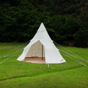 Outdoor Camping Portable Teepee Yurt Tent Waterproof Pagoda Safari Resort 5 Person Teepee Tent For Friend Party Events