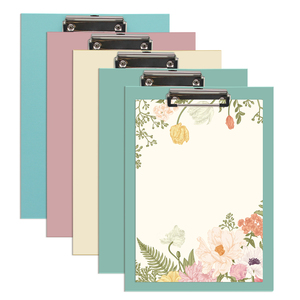 Portable A4 <strong>Clipboard</strong> <strong>Folder</strong> Colorful Cardboard with Metal Clip 9.06x12.6 Document Holderfor for Office &amp; School Supply - Product Image 1